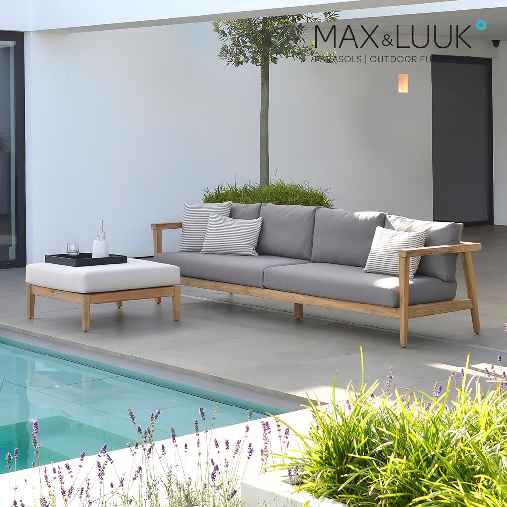  XXL Loungesofa Aus Teakholz Für Bis Zu 6 Personen - Duke Loungesofa