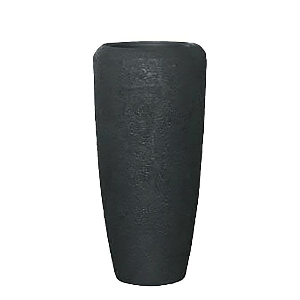  XXL Pflanzvase Aus Polystone - Schwarz - Mit Einsatz - Lindiwe