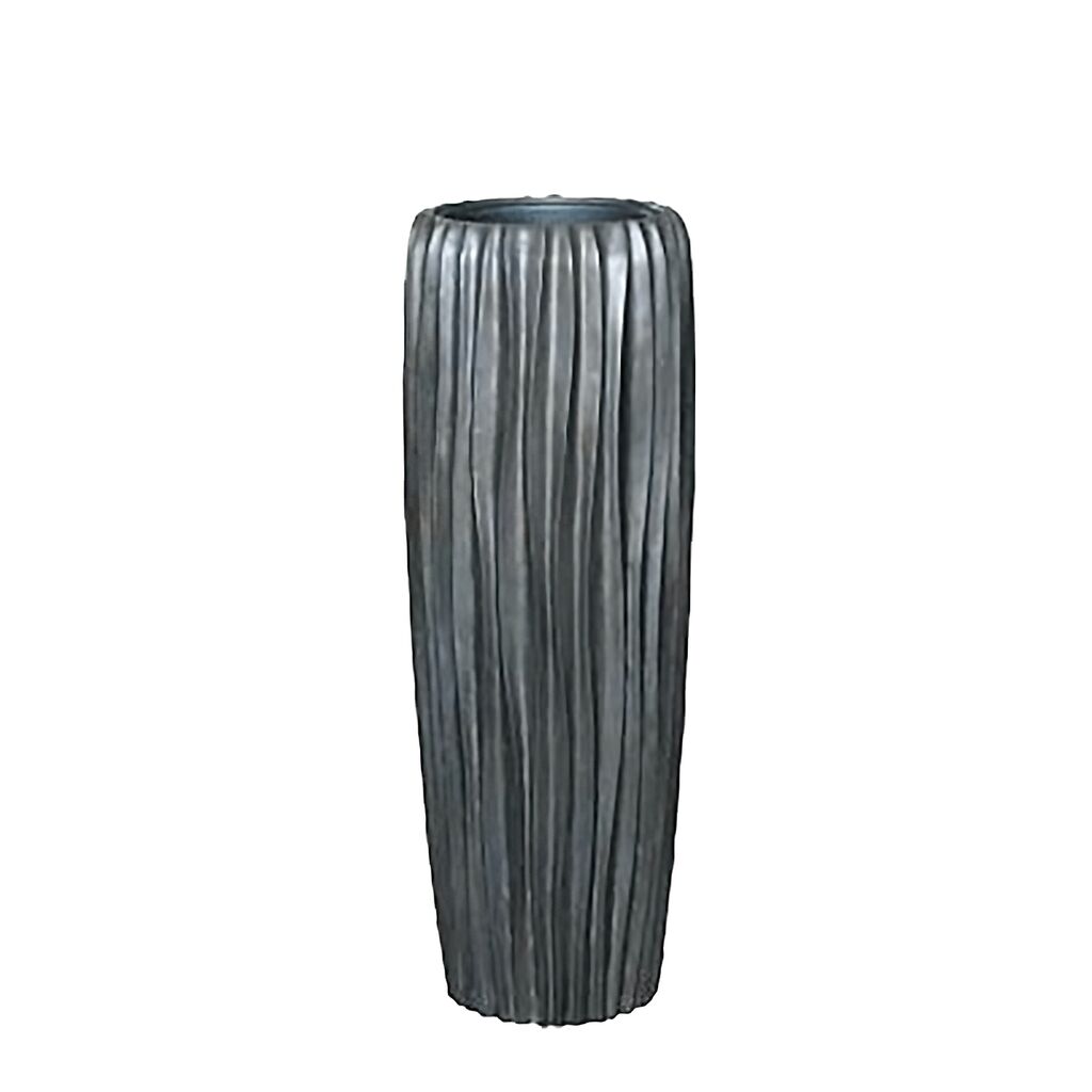 XXL Pflanzvase Mit Einsatz - Polystone - Braun - Sueli