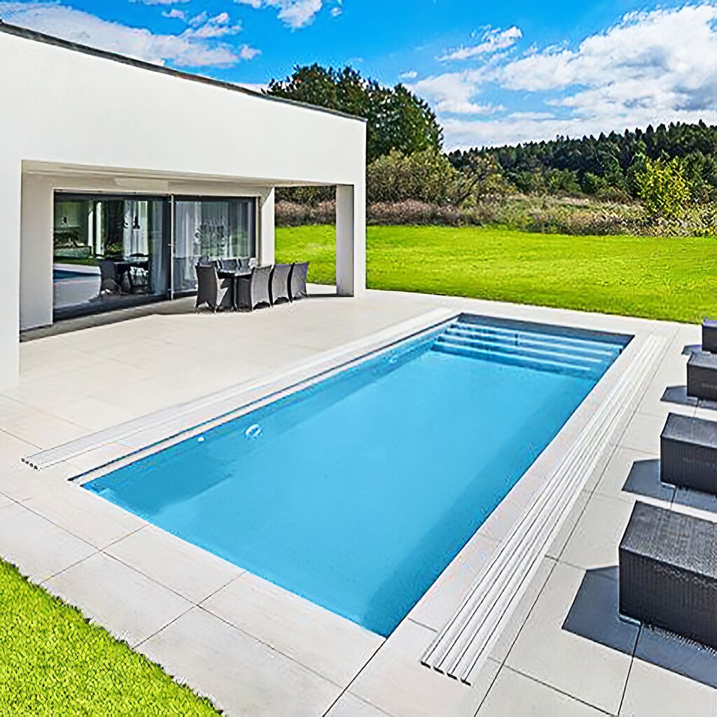  XXL Verbundpool - Rechteckig - Robust - Modellierbar - Mit Treppe - Salvador