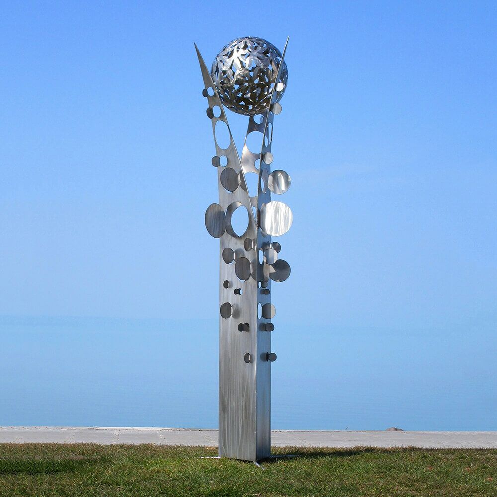  Zeitlose Gartensäule Mit Kugel Aus Edelstahl Oder Rost - Piliari