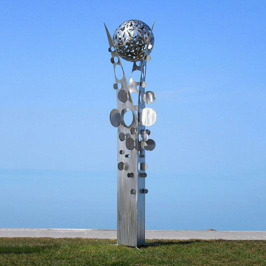  Zeitlose Gartensäule Mit Kugel Aus Edelstahl Oder Rost - Piliari