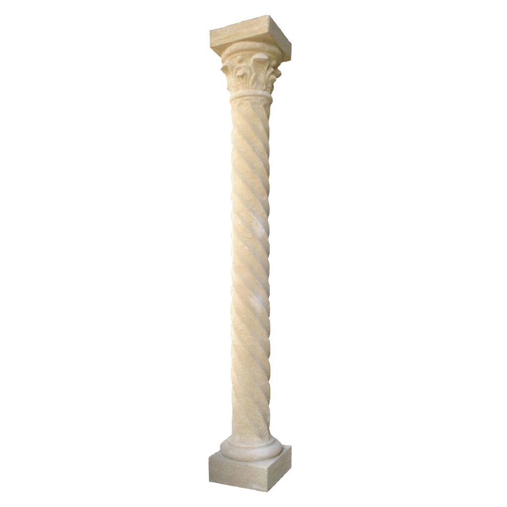  Ziersäule Mit Gedrehtem Muster Und Kapitell Zur Gartendekoration Aus Steinguss - Pilar