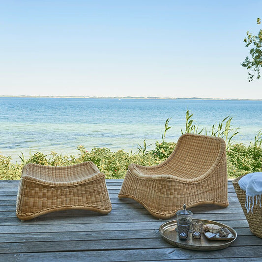  Zweiteiliger Relax Sessel Aus Wetterfesten Aluminium Und Polyrattan - Relaxsessel Maren